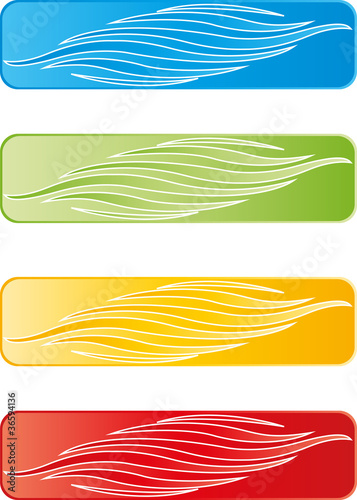 Banners Set, Wellen, Vektor, Hintergrund