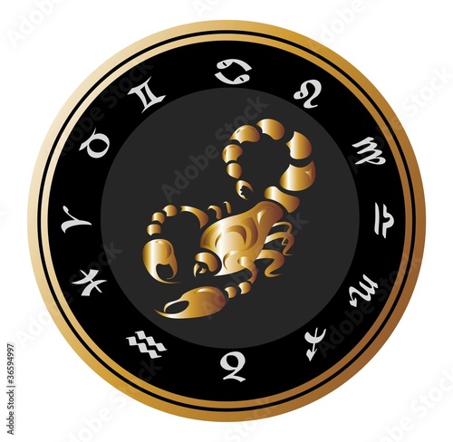 Scorpio zodiac vector sign.