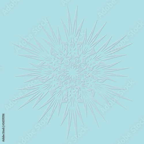 Decorative snowflake. Vector illustration.