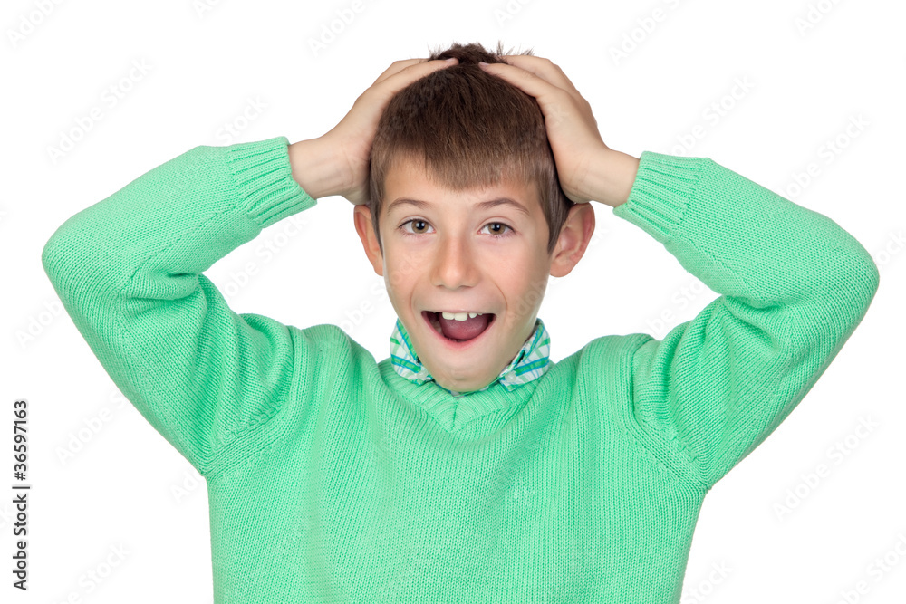 Surprised boy