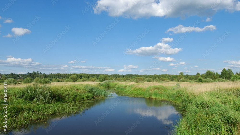 Time lapse clip of river and clouds Time lapse clip of river and clouds