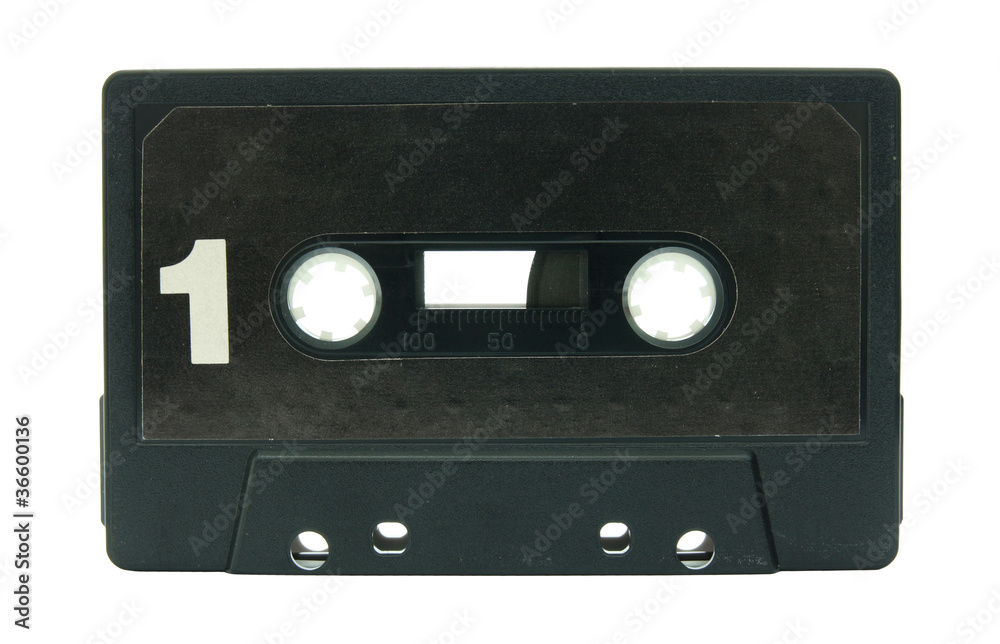 Fototapeta premium cassette tape isolated on white