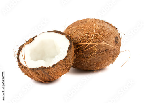 Full and half of coconut
