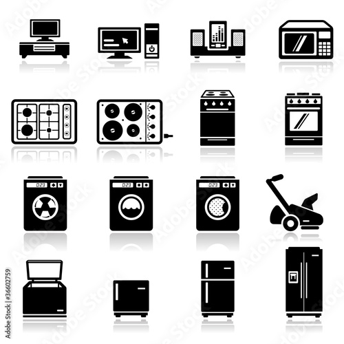 Icons set home appliances two