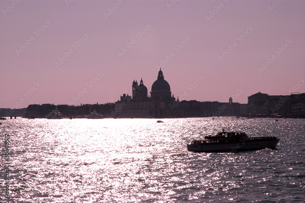 Venice as Evening Falls in Italy