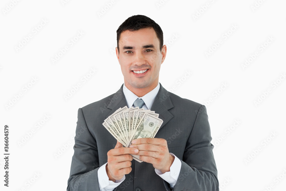 Businessman with money