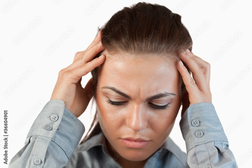 Close up of depressed businesswoman Close up of depressed businesswoman