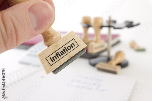 Stempel mit Aufschrift Inflation photo