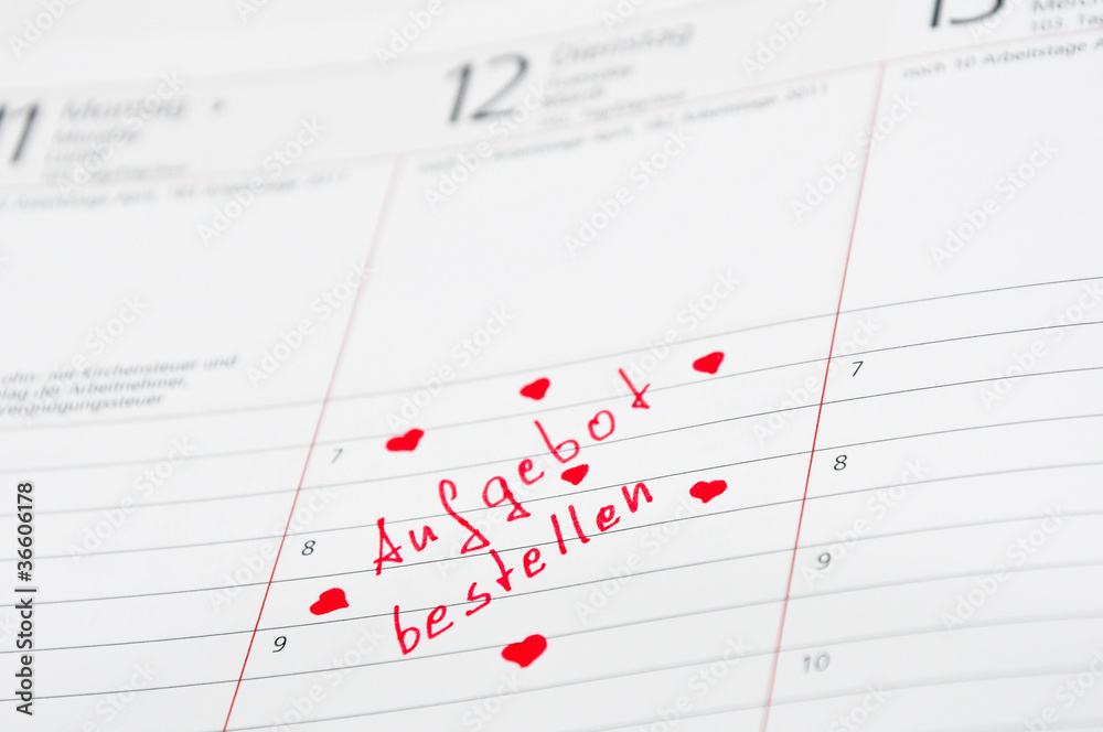 Aufgebot bestellen Aufgebot bestellen
