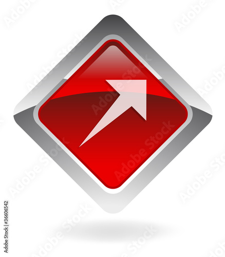 red vector button "arrow up"