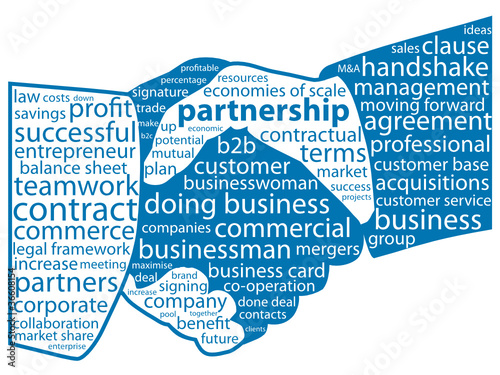 "PARTNERSHIP" Tag Cloud (business contract handshake teamwork)