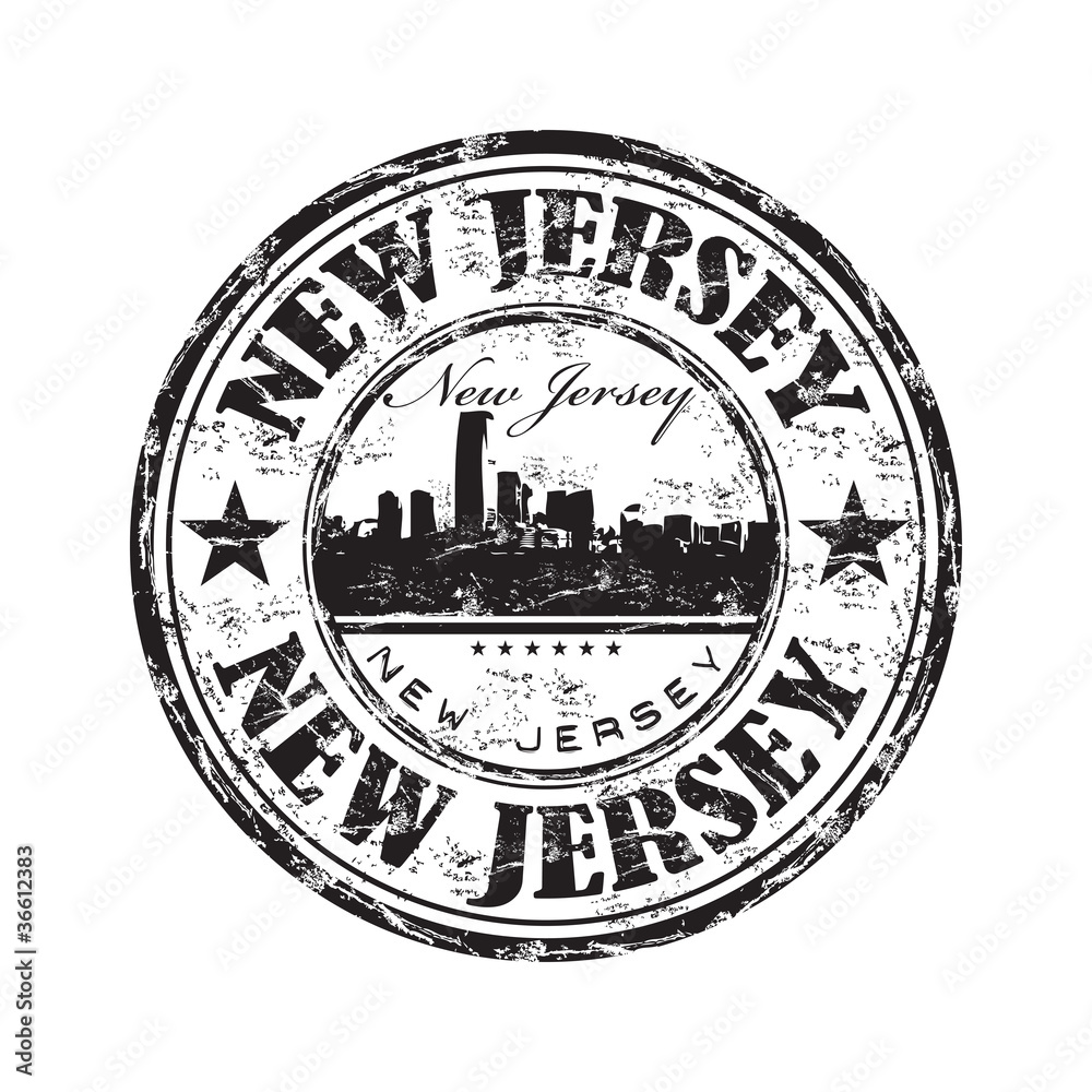 Naklejka premium New Jersey grunge rubber stamp