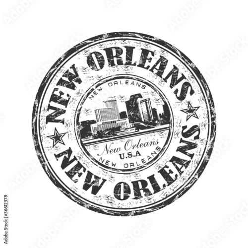 New Orleans grunge rubber stamp