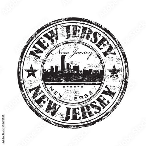 New Jersey grunge rubber stamp