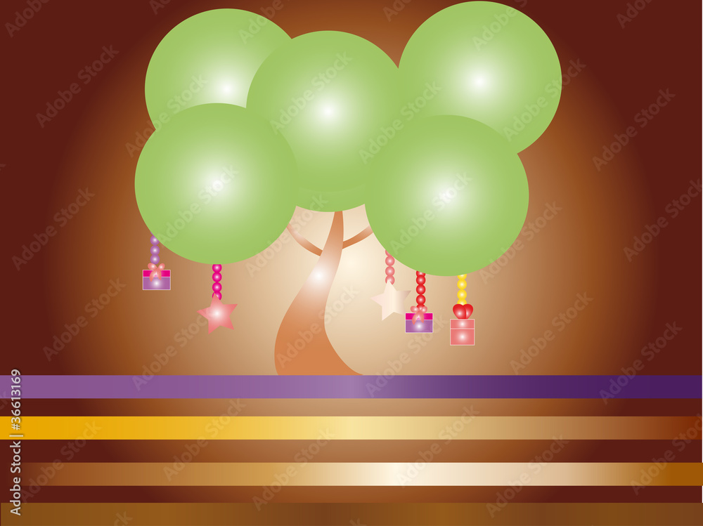 Christmas tree with gifts