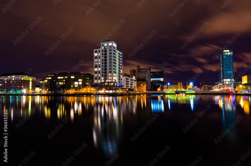 Fototapeta premium Dublin nocą