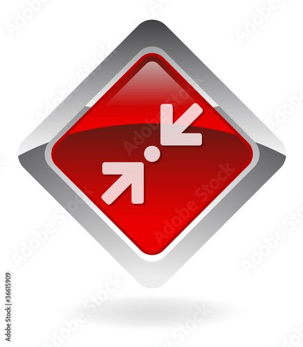 red vector button "pointer"