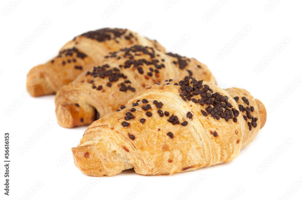 croissants with chocolate croissants with chocolate