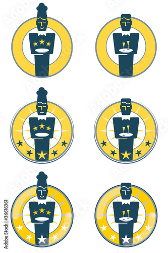 Signet Qualität Koch, Butler, Service, Küche, Sterne