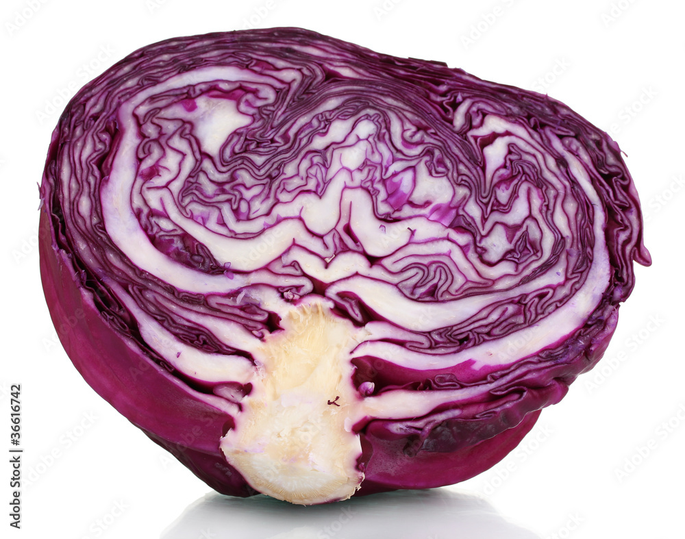 Fototapeta premium half of ​red cabbage isolated on white