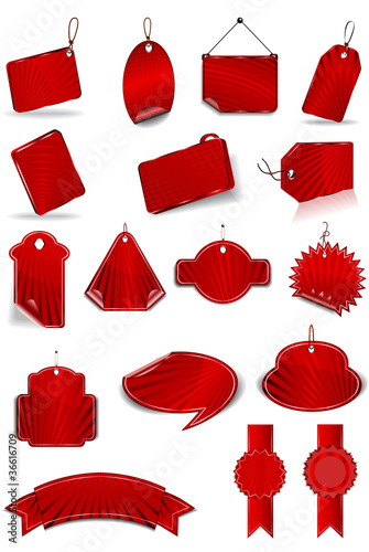 Set red stickers