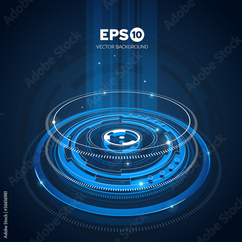 Abstract tech circles background