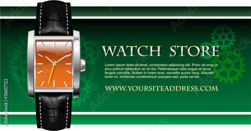 Classic Analog Men's Wrist Watch Store Card