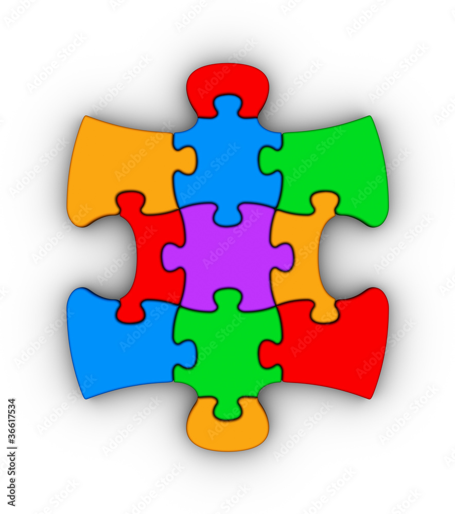 Fototapeta premium colorful jigsaw piece