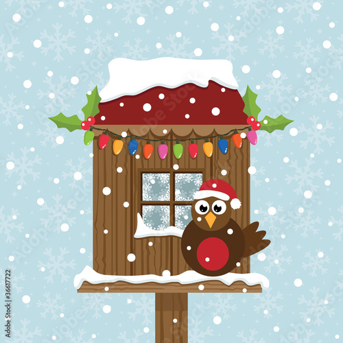 christmas birdhouse