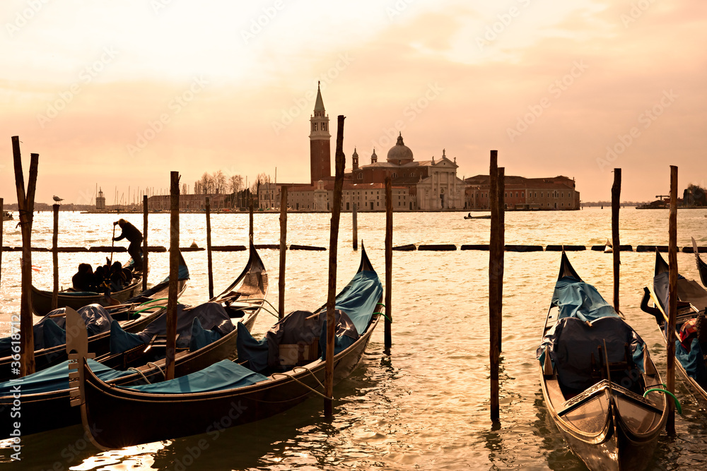 Venice, View of San Giorgio maggiore from San Marco. - obrazy, fototapety, plakaty 