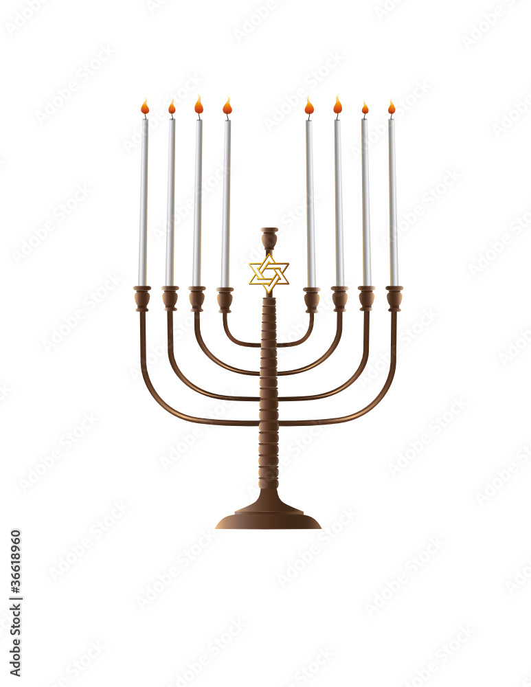 candles in Hanukkah menorah candles in Hanukkah menorah