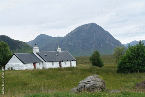 white house at Rannoch Moor