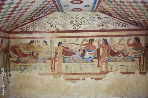Etruscan tomb photo