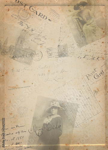 Wallpaper Mural Old paper with elegant callygraphy Torontodigital.ca