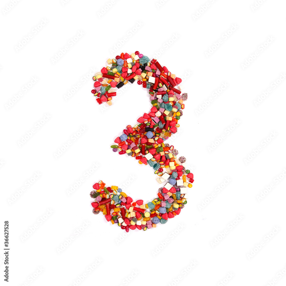 Candy letter on white background Candy letter on white background