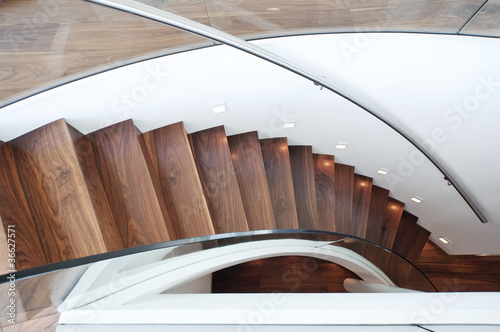 modern curved staircase