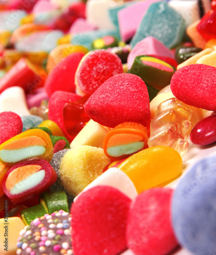 An assortment of colorful candy