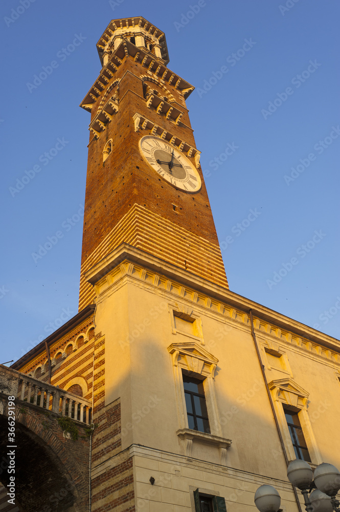 Verona (Veneto, Italy), Medieval tower called Torre dei Lamberti