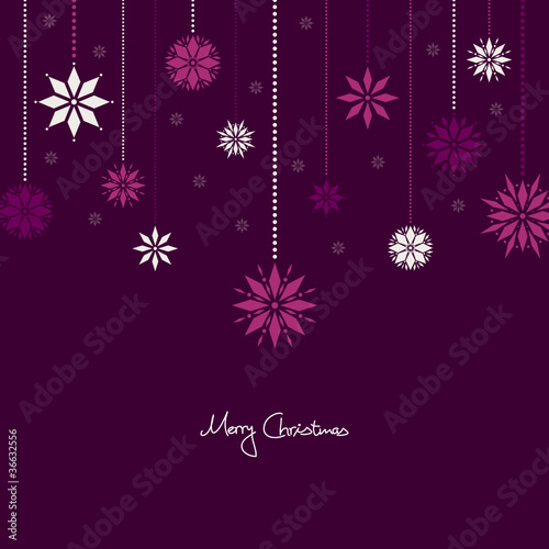 Hanging Snowflakes Pink/Purple/White