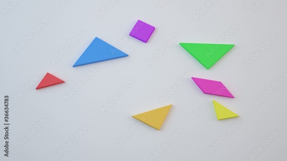tangram combinazioni 3d