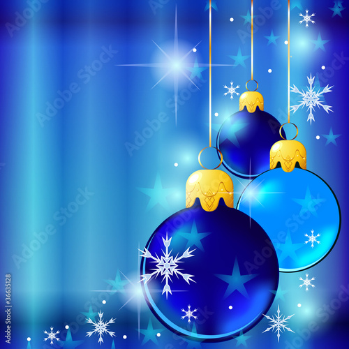Blue Christmas balls