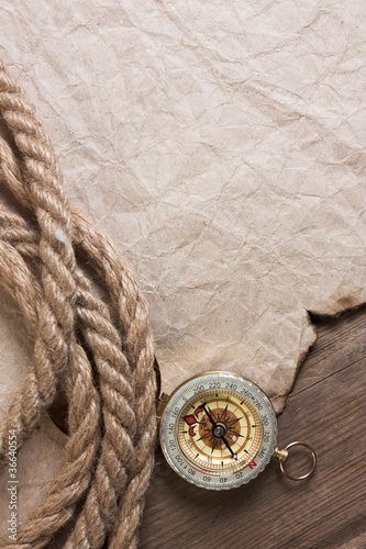 Compass with a rope