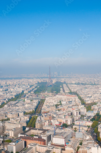 Paris aerial view from Montparnasse tower