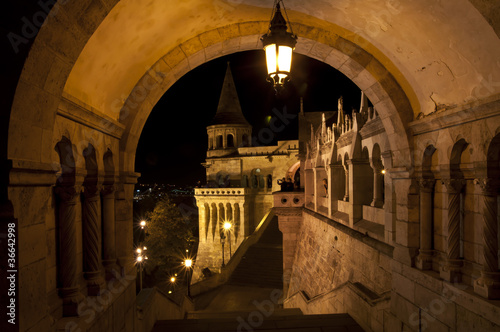 Old bastion in Budapest  Hungary.