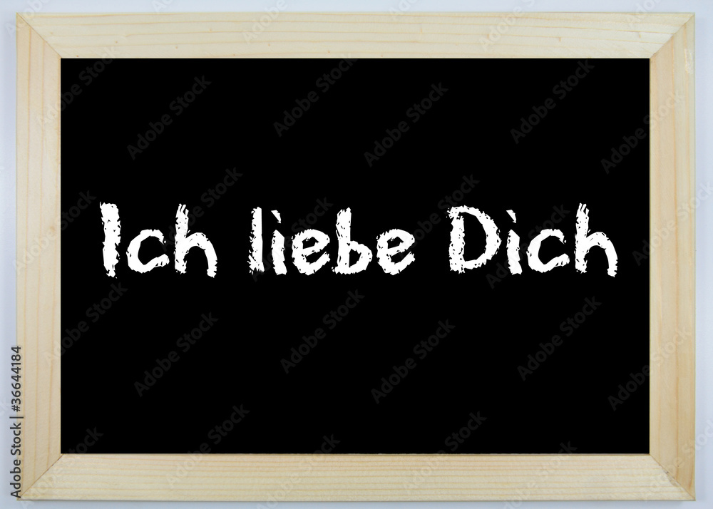 Schild Ich liebe Dich StockIllustration Adobe Stock