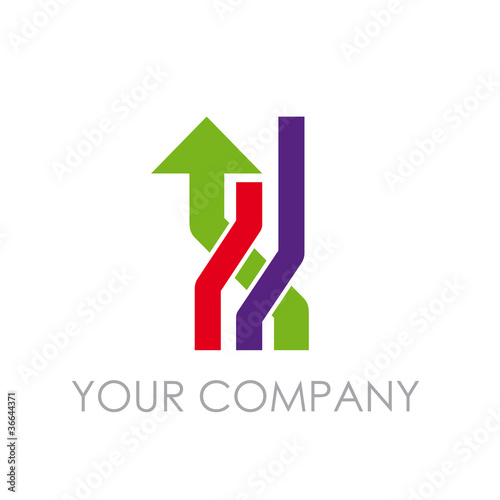 Logo passing to the future # Vector