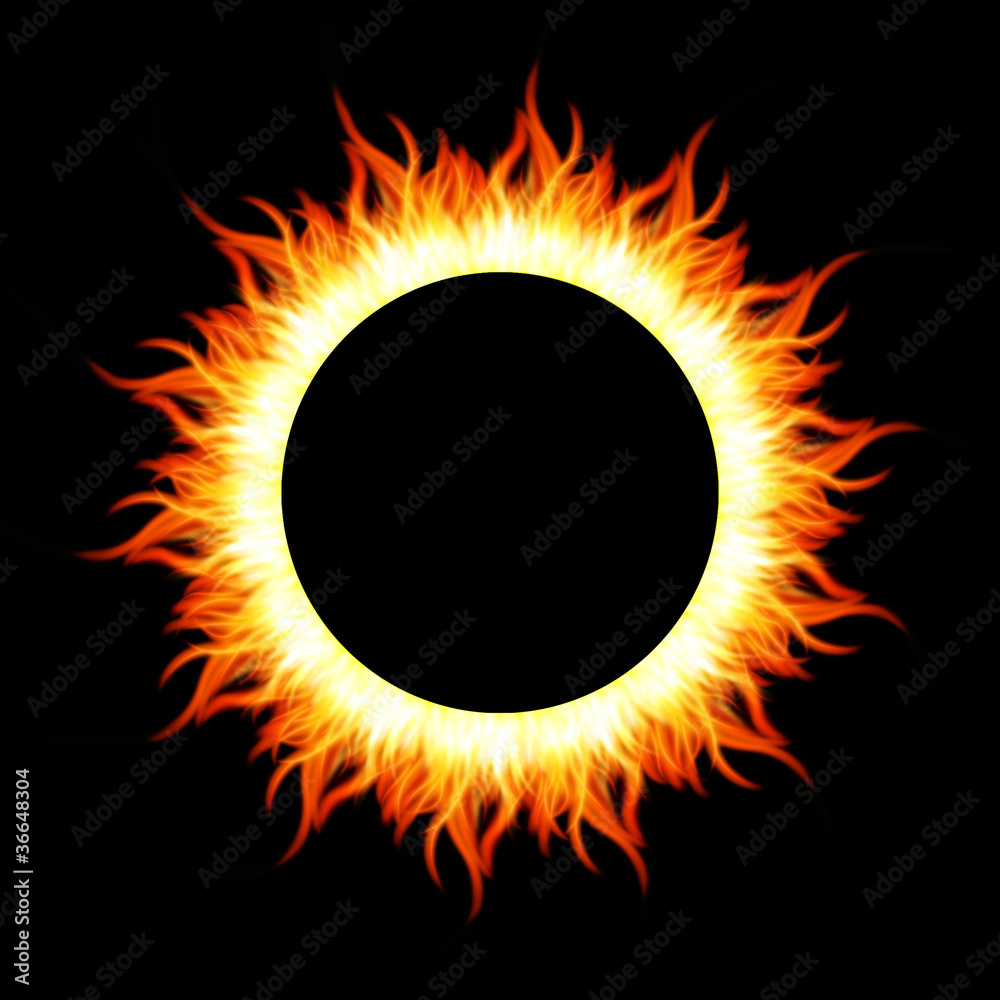 Abstract burning fire circle top view vector background foto de Stock |  Adobe Stock