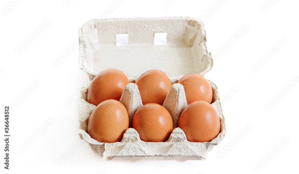 Eggs in box. Eggs in box.