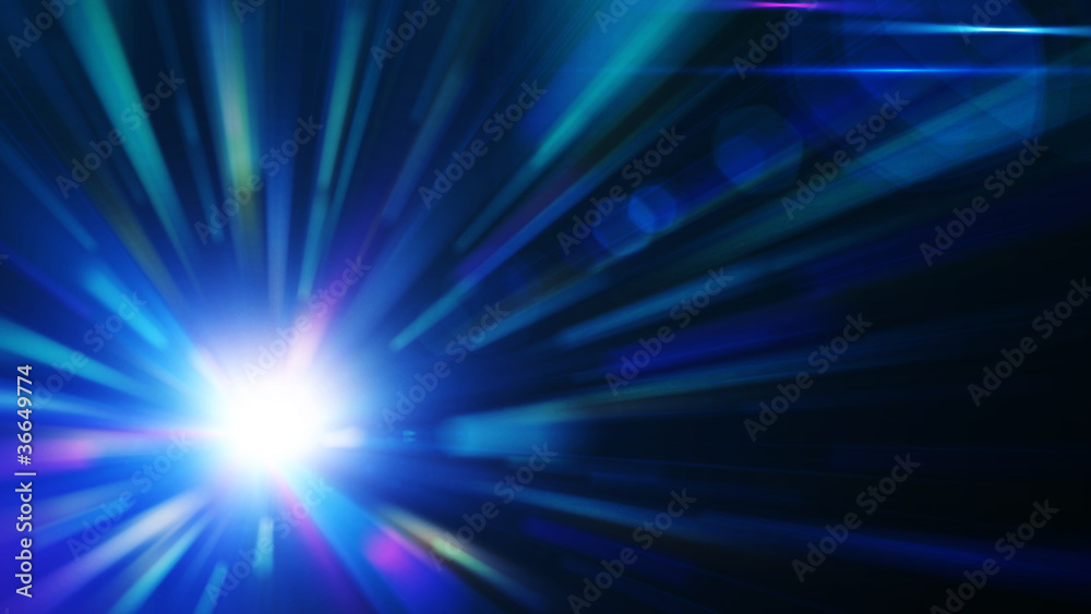 Blue burst, abstract background