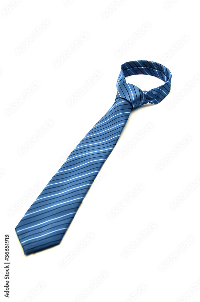 Cravatta azzurra annodata Stock Photo | Adobe Stock